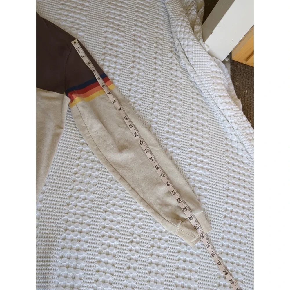 Marine Layer Signature Colorblock Retro Sweater in Brown Sunset Size Small Mens‎
